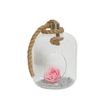 Beauty And The Beast  For Ever Pink Glass Lamp